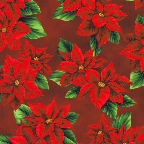 "Flowerhouse: Vintage Christmas"- Red by Robert Kaufman