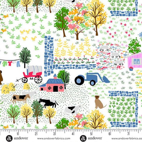 "Our Simple Life" The Little Pink Homestead Puffy Cloud by Charisma Horton for Andover