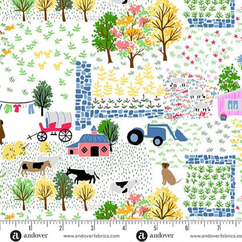 "Our Simple Life" The Little Pink Homestead Puffy Cloud by Charisma Horton for Andover
