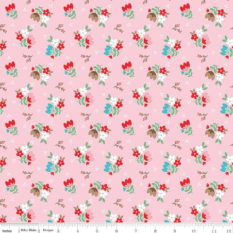 " Whimsical Woodland" Floral Pink By Tasha Noel For Riley Blake