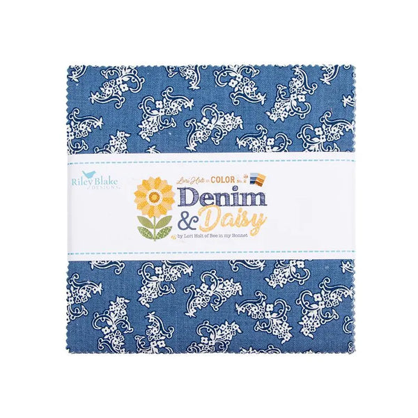 "Denim & Daisy" 5" Stacker By Lori Holt For Riley Blake