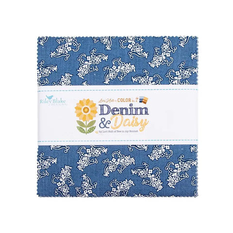 "Denim & Daisy" 5" Stacker By Lori Holt For Riley Blake