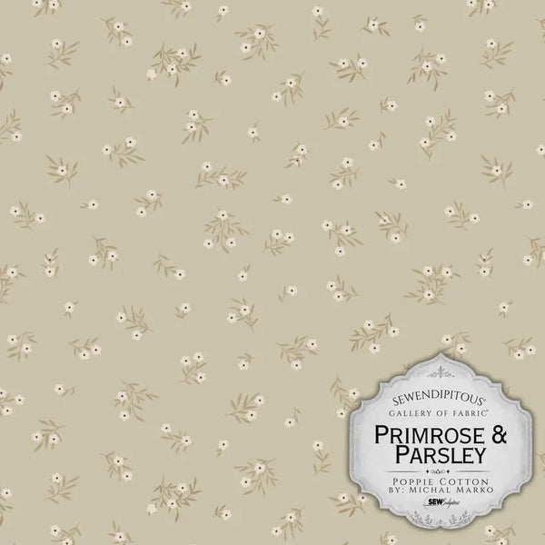 "Primrose & Parsley" Sage Meadow Sprigs by Poppie Cotton for Checker