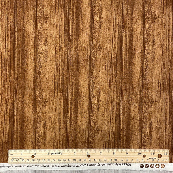 "Quilt Dakota Shop Hop" Washed Wood-Nutmeg By Benartex For Benartex