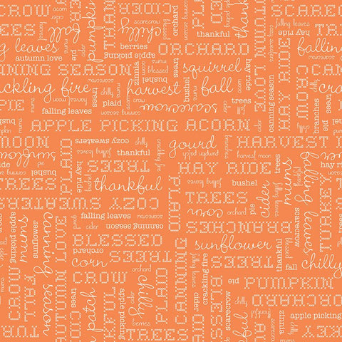 "Autumn"-Words Pumpkin by Lori Holt of Bee in My Bonnet for Riley Blake