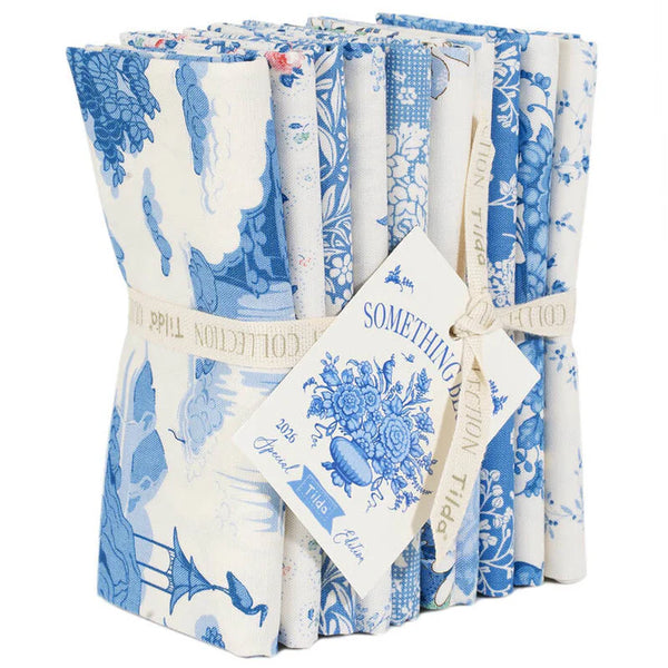"Something Blue" Fat-Quarter-Bundle-10-fabrics-Light 21x19 by Tone Finnanger for Tilda