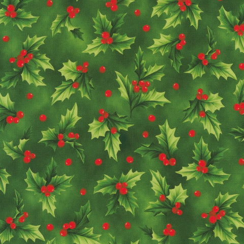 "Flowerhouse: Vintage Christmas"- Green by Robert Kaufman