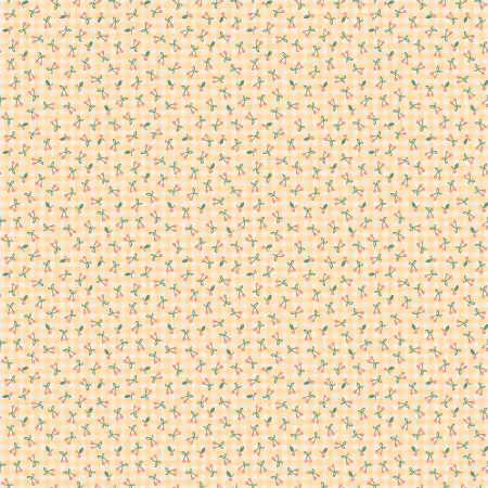 "Farmhouse Fancy" Cherry Pie Yellow  by Poppie Cotton
