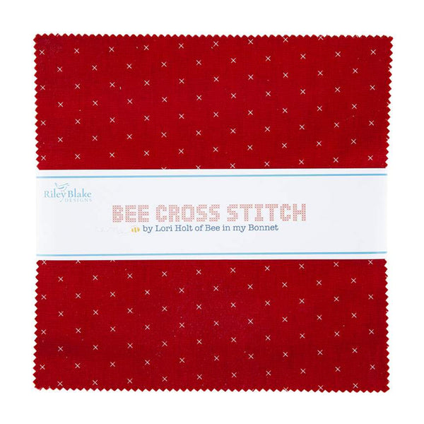 "Bee Cross Stitch"- 42 pc 10 Inch Stacker by Lori Holt for Riley Blake