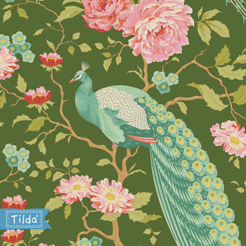 "Chic Escape"- Peacock Tree Green by Tone Finnanger for Tilda