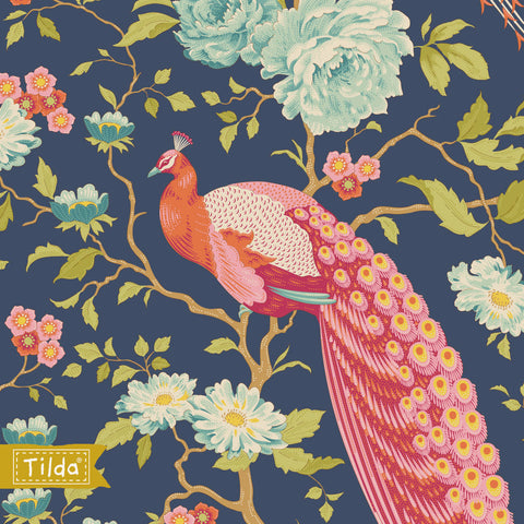 "Chic Escape"- Peacock Tree Navy by Tone Finnanger for Tilda