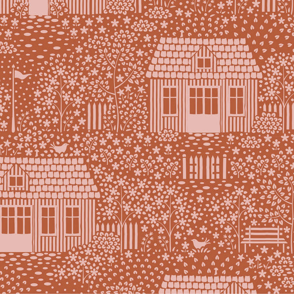 "Hometown"-My Neighborhood Rust by Tone Finnanger for Tilda