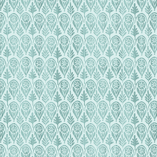 "Hello Fall" Washed Lace Light Teal by Jessica Flick for Benartex