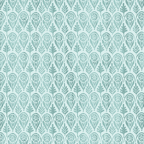 "Hello Fall" Washed Lace Light Teal by Jessica Flick for Benartex