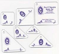Perfect Patchwork Templates Basic 3" Shape Templates Set A from Marti Michell