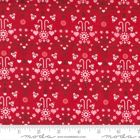 "Hustle And Bustle"-Candy Cane Lane Candycane Hearts Gingerbread Snowflake by Basic Grey for Moda