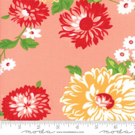 "The Good Life"-Floral Scrumptious Pink Coral by Bonnie & Camille for Moda