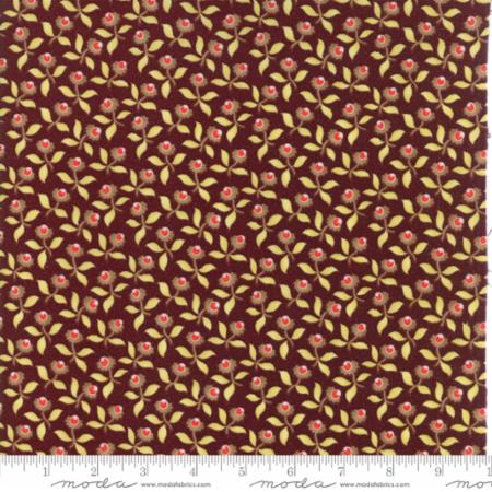 "Floral Plum Blossoms Burgundy"-Hazel & Plum by Fig Tree Quilts for Moda