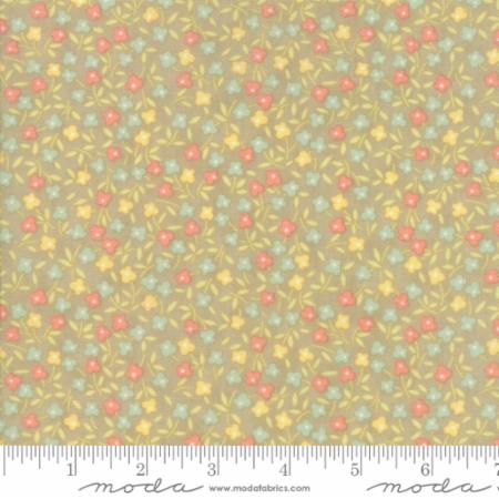 "Ella & Ollie"-Floral Clover Fields Tan Cobblestone by Fig Tree Quilts for Moda