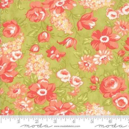 "Farmhouse II"-Farmhouse Blooms Light Green by Fig Tree Quilts for Moda