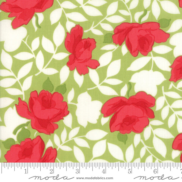 "Little Snippets"-Floral Vintage Rose Light Green by Bonnie & Camille for Moda