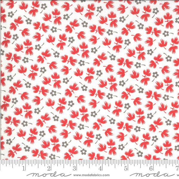 "Figs Shirtings"-Barn Red Flour Sack by Fig Tree Quilts for Moda