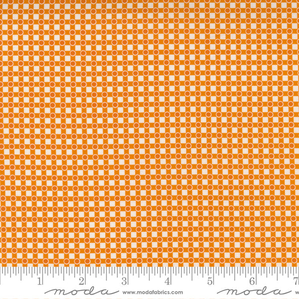 "Story Time"- Dotted Check Orange by American Jane for Moda