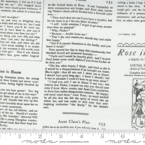 "Love Note"-Alcott Text Words Blender Book Pages Cloud by Lella Boutique for Moda