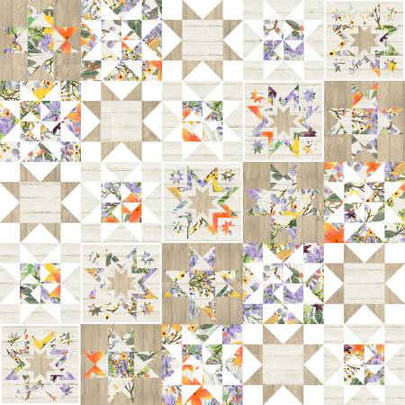 "Locally Grown"-Multi Star Blocks by Beth Albert for 3 Wishes Fabric