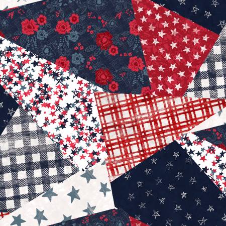 "American Dreamer"-Multi Pieced Patchwork by Amylee Weeks for 3 Wishes Fabric