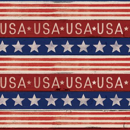 "Heart of America"-Multi Stars & Stripes by Loni Harris for 3 Wishes Fabric