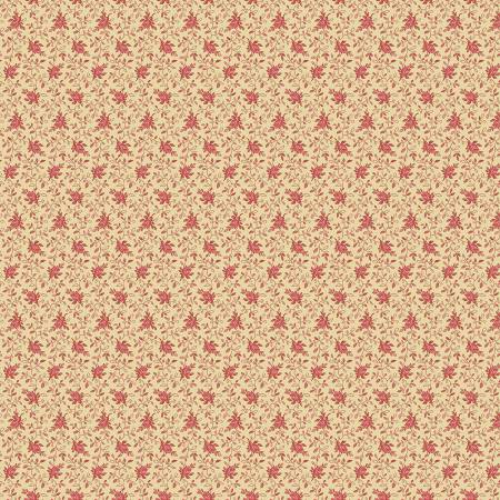 "Modern Antiques" Coral Flowers by Rose Ann Cook for Benartex