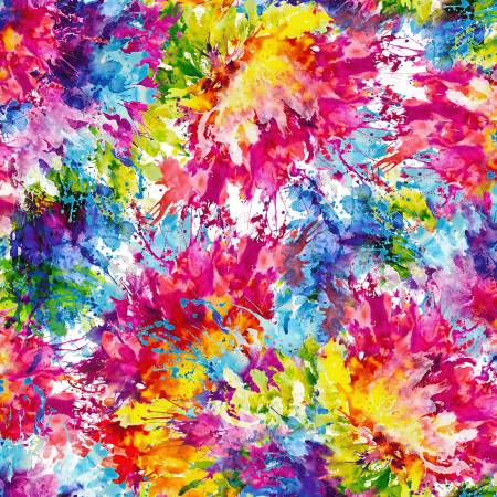 Multi Bright Splash 108in Wide Back Digitally Printed