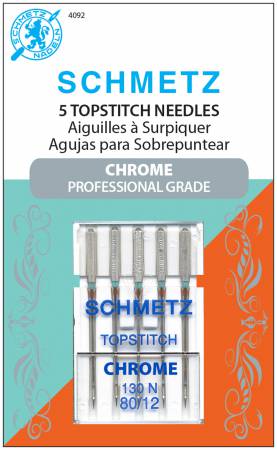 Chrome Topstitch Schmetz Needle 5 ct, Size 80/12