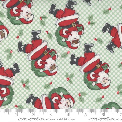 "Holly Jolly"-Jolly Santa Mint by Urban Chiks for Moda