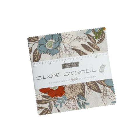 "Slow Stroll" 42 piece Asst Charm Pack 5" x 5" by Fancy That Design House for Moda