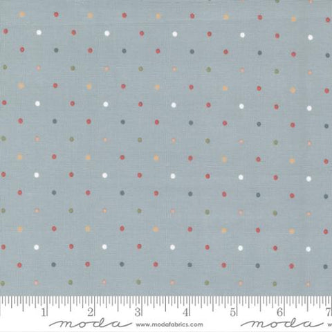 "Country Rose"-Magic Dot Smokey Blue by Lella Boutique for Moda