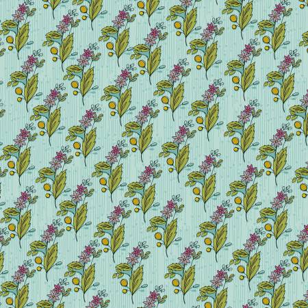 "Bubbies Buttons & Blooms"-Sky Floral by Kori Turner Goodhart for Windham Fabrics