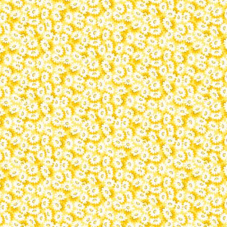 "Wild Flour"-Daisy Field, Yellow, Cotton by Windham Fabrics