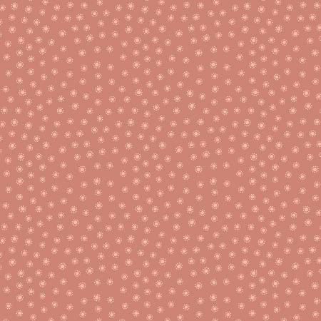 "Hannah's Flowers"-  Dotty dots on soft terracotta by Lewis & Irene