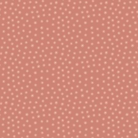 "Hannah's Flowers"-  Dotty dots on soft terracotta by Lewis & Irene