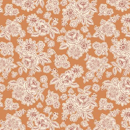 "Hannah's Flowers"- Flower blooms on terracotta by Lewis & Irene