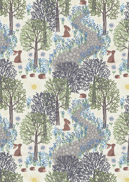 "Bluebell Wood - Reloved"-  Bluebell Wood on Cream by Lewis & Irene