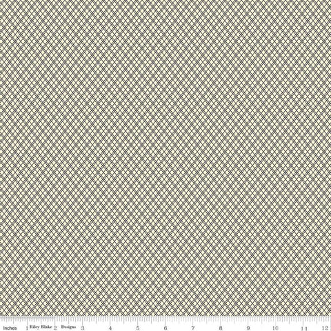 "Christmas at Buttermilk Acres" Plaid Cream Black from Stacy West of Buttermilk Basin Design Co. for Riley Blake