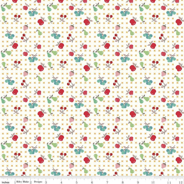 "Cook Book"-  Fruit Daisy by Lori Holt of Bee in My Bonnet for Riley Blake
