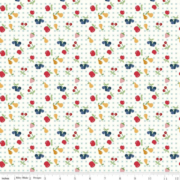 "Cook Book"-  Fruit Songbird by Lori Holt of Bee in My Bonnet for Riley Blake