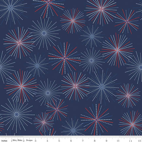 "Picadilly"-Main Navy by Amanda Castor for Riley Blake