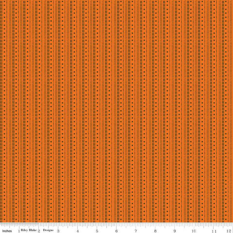 "Awesome Autumn"-Stripes Orange by Sandy Gervais for Riley Blake Designs