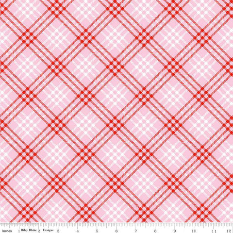 "Christmas Joys"-Plaid Pink by Lindsay Wilkes for Riley Blake