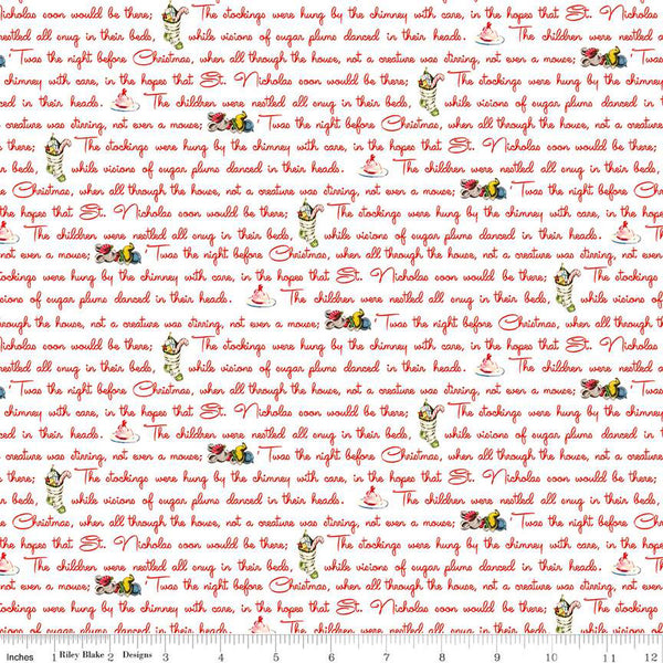 "Christmas Joys"-Text White by Lindsay Wilkes for Riley Blake